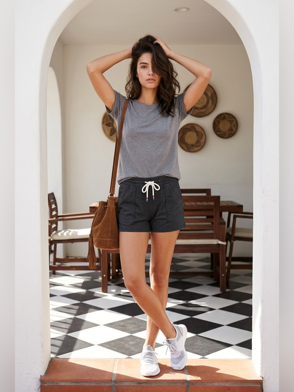 Fourlaps NWT Stratus Short Black Heather with drawstring, very soft. Dark Grey. - Picture 1 of 11